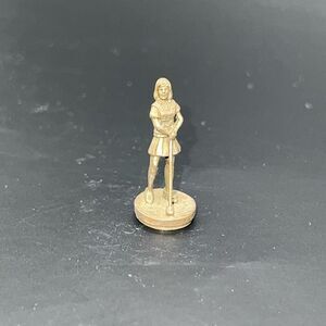 Vintage Woman Golf 3D Pewter Golfing Collectable Women’s Sports Gold Tone
